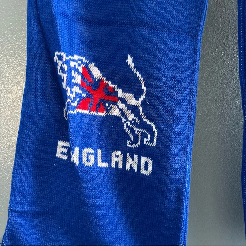 England Red White & Blue Fringe Scarf